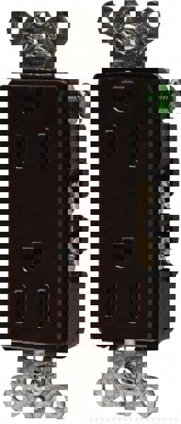 Straight Blade Duplex Receptacle: NEMA 5-15R, 15 Amps, Self-Grounding